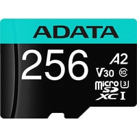 Карта памяти A-Data Premier Pro AUSDX256GUI3V30SA2-RA1 microSDXC 256GB (с адаптером)