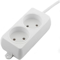 Удлинитель Гарнизон 2 розетки, белый, 2 м (EL-NL2-W-2)