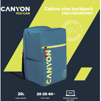 Городской рюкзак Canyon CNS-CSZ02DGN01 (темный аквамарин/лимонный)