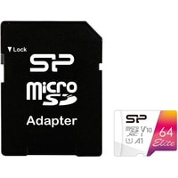 Карта памяти Silicon-Power Elite microSDXC SP064GBSTXBV1V20SP 64GB