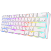 Клавиатура Royal Kludge RK61 RGB (белый, RK Red)