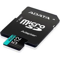 Карта памяти A-Data Premier Pro AUSDX512GUI3V30SA2-RA1 microSDXC 512GB (с адаптером)