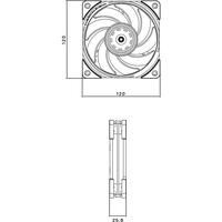 Вентилятор для корпуса Thermalright TL-B12W