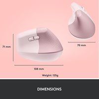 Вертикальная мышь Logitech Lift (розовый)