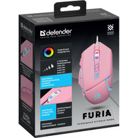 Игровая мышь Defender Furia GM-543 (розовый)