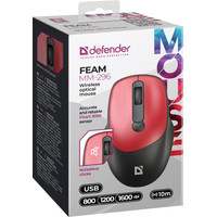 Мышь Defender Feam MM-296 (черный/красный)