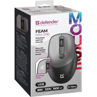 Мышь Defender Feam MM-296 (черный/серый)