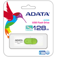 USB Flash ADATA UV320 128GB (белый/зеленый)