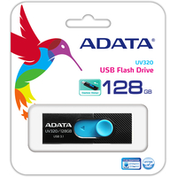 USB Flash ADATA UV320 128GB (черный/голубой)