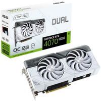 Видеокарта ASUS Dual GeForce RTX 4070 Super White OC Edition 12GB GDDR6X DUAL-RTX4070S-O12G-WHITE