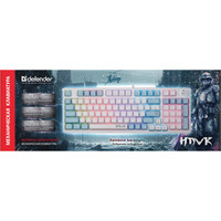 Клавиатура Defender Hawk GK-418 (белый, Outemu Red)