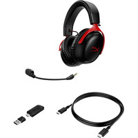 Наушники HyperX Cloud III Wireless (черный/красный)