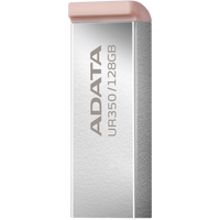 USB Flash ADATA UR350 128GB UR350-128G-RSR/BG (серебристый/коричневый)