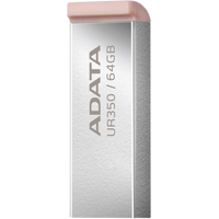 USB Flash ADATA UR350 64GB UR350-64G-RSR/BG (серебристый/коричневый)