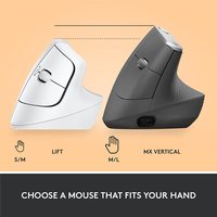 Вертикальная мышь Logitech Lift (белый)