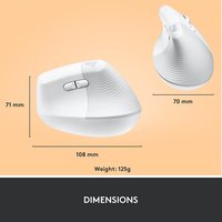 Вертикальная мышь Logitech Lift (белый)
