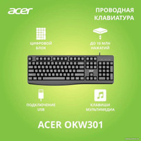 Клавиатура Acer OKW301 (черный)