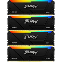 Оперативная память Kingston FURY Beast RGB 4x16ГБ DDR4 2666 МГц KF426C16BB12AK4/64