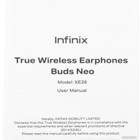 Наушники Infinix Buds Neo (белый)