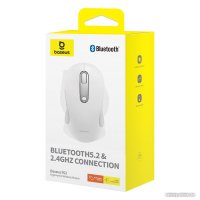 Мышь Baseus F02 Ergonomic Wireless Mouse (белый, без батарейки в комплекте)