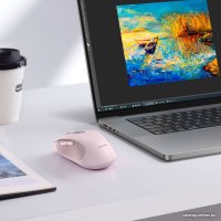 Мышь Baseus F02 Ergonomic Wireless Mouse (розовый, без батарейки в комплекте)