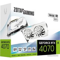 Видеокарта ZOTAC GeForce RTX 4070 Twin Edge OC White Edition ZT-D40700Q-10M