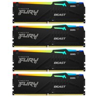 Оперативная память Kingston FURY Beast RGB 4x32ГБ DDR5 5200 МГц KF552C40BBAK4-128