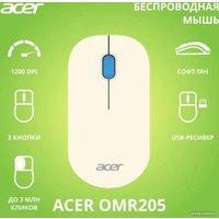 Мышь Acer OMR205 (белый/голубой)