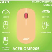 Мышь Acer OMR205 (бежевый/розовый)