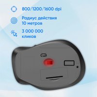 Мышь Oklick 504MW (черный/серый)