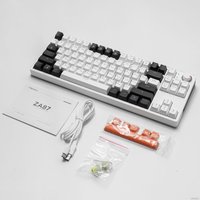 Клавиатура Cyberlynx ZA87 White Black Orange (TNT Yellow) Клавиатура Cyberlynx ZA87 White Black Orange (TNT Yellow)