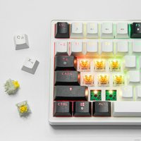 Клавиатура Cyberlynx ZA87 White Black Orange (TNT Yellow) Клавиатура Cyberlynx ZA87 White Black Orange (TNT Yellow)