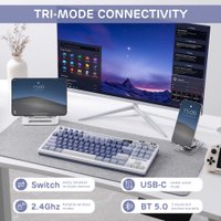 Клавиатура Royal Kludge M87 RGB Ocean Blue (RK Cream)