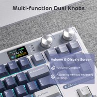 Клавиатура Royal Kludge M87 RGB Ocean Blue (RK Cream)