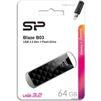 USB Flash Silicon-Power Blaze B03 64GB (черный)