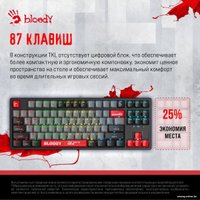 Клавиатура A4Tech Bloody S87 Energy Red (Bloody BLMS Red Plus)