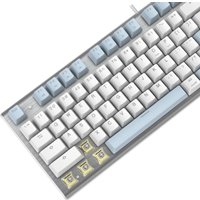 Клавиатура A4Tech Fstyler FS100 Neon (серебристый/голубой)