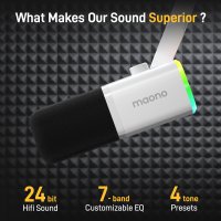 Проводной микрофон Maono PD100X (белый)