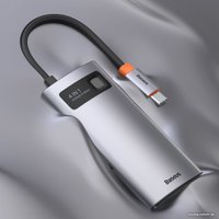 Док-станция Baseus Metal Gleam Series 4 in 1 Multifunctional Type-C CAHUB-CY0G