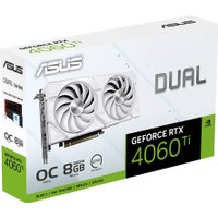 Видеокарта ASUS Dual GeForce RTX 4060 Ti Evo White OC Edition 8GB GDDR6 DUAL-RTX4060TI-O8G-EVO-WHITE
