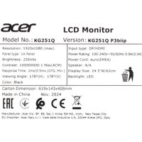 Игровой монитор Acer Nitro KG251QP3biip UM.KX1CD.301