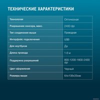 Мышь Оклик 310M (черный/голубой)