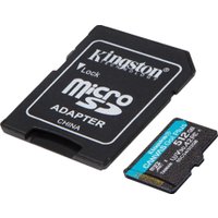 Карта памяти Kingston Canvas Go! microSDXC 512GB SDCG4/512GB (с адаптером)