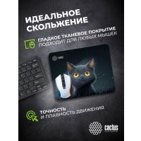 Коврик для мыши CACTUS Black Cat CS-MPC-D09S
