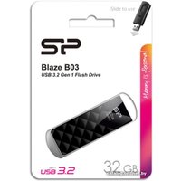 USB Flash Silicon-Power Blaze B03 32GB (черный)