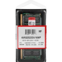 Оперативная память Kingston 16ГБ DDR4 SODIMM 3200 МГц KVR32S22D8/16WP