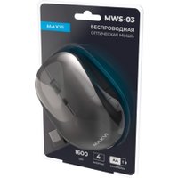 Мышь Maxvi MWS-03 (черный)