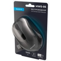 Мышь Maxvi MWS-05 (черный)