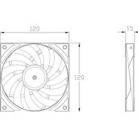 Вентилятор для корпуса Thermalright TL-H12015B-S (черный)
