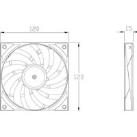 Вентилятор для корпуса Thermalright TL-H12015W (белый)